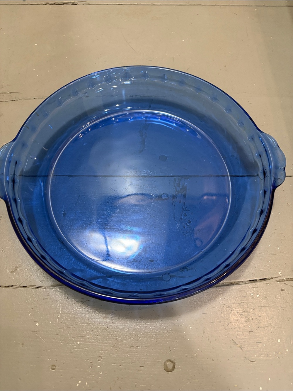 Blue Pyrex Pie Dish